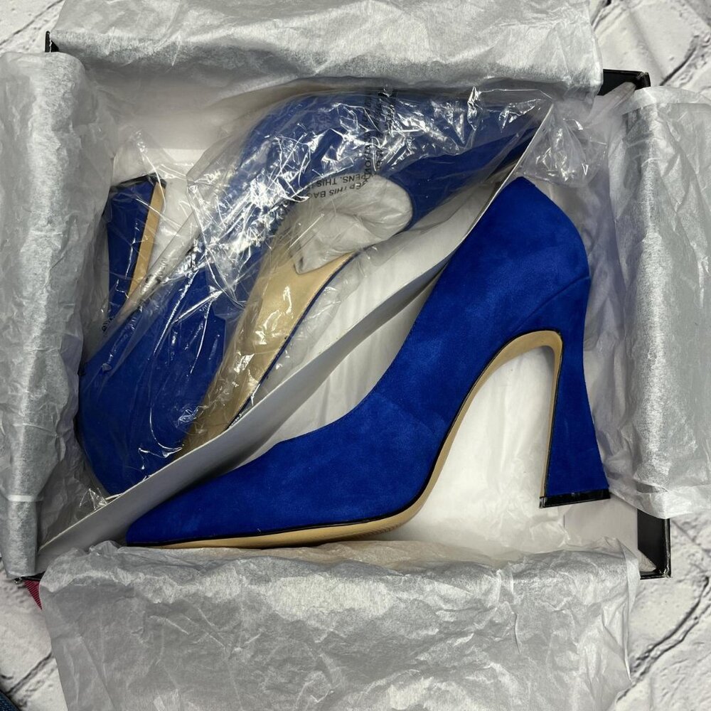 Nine West Blue Suede Heels | Women’s Size 10M, 4.25” Heel - Picture 7 of 7